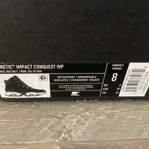 SOREL Women's Kinetic Impact Conquest Waterproof Booties, size 8 - Picture 2 of 8